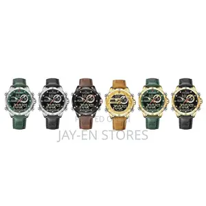 Navi Force Chronograph Leather Band Watch