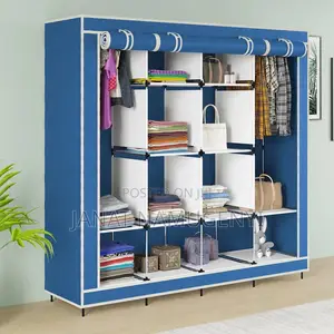 Photo - Blue 4 Column Metallic Closet