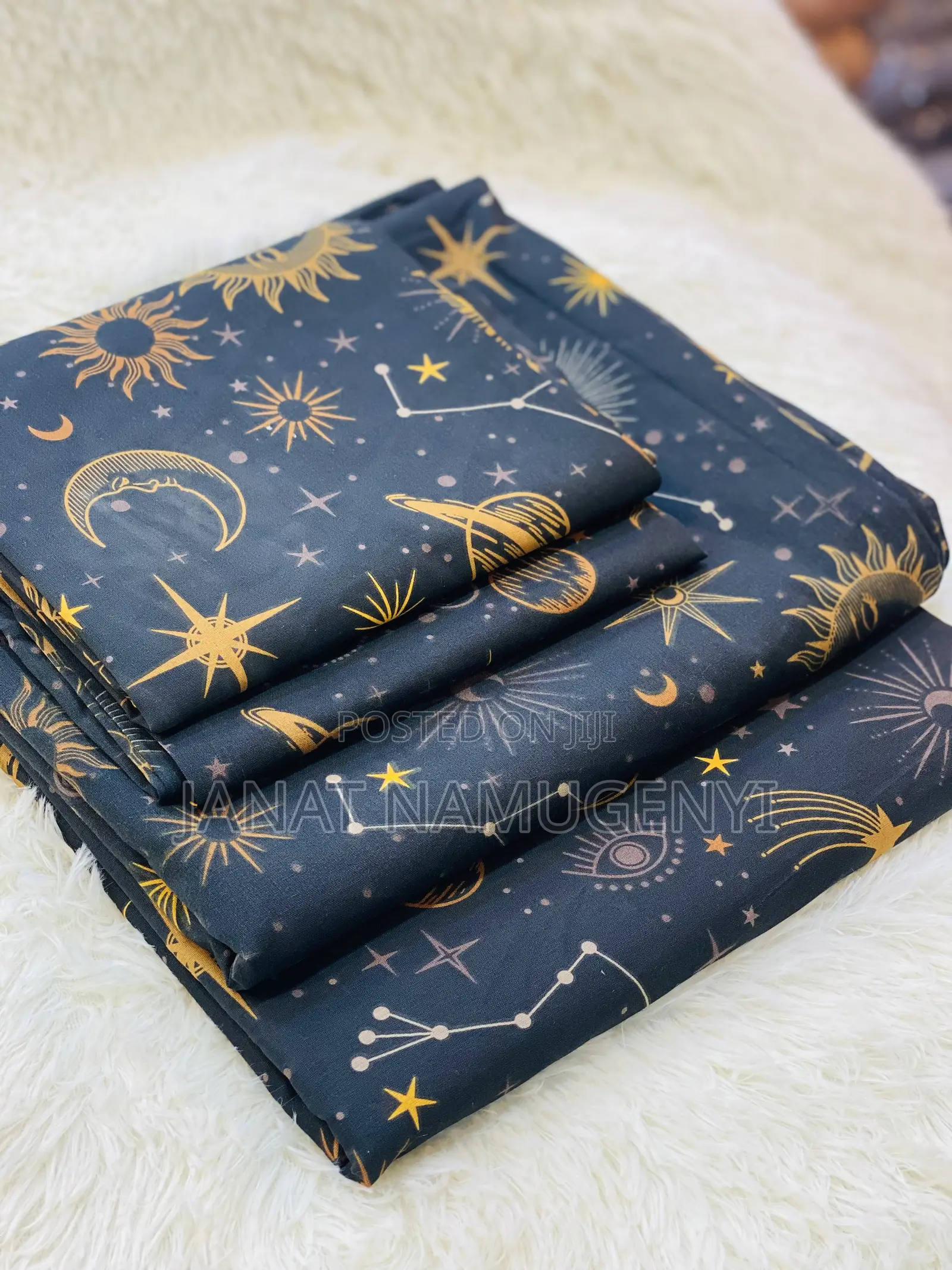 Black White Star Design Bedsheets