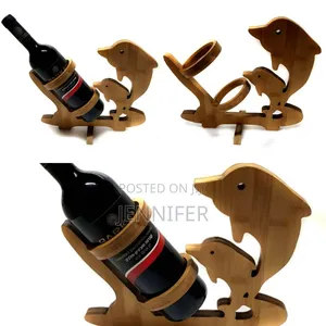 Wooden Dolphin Style Wine Rack Holder
