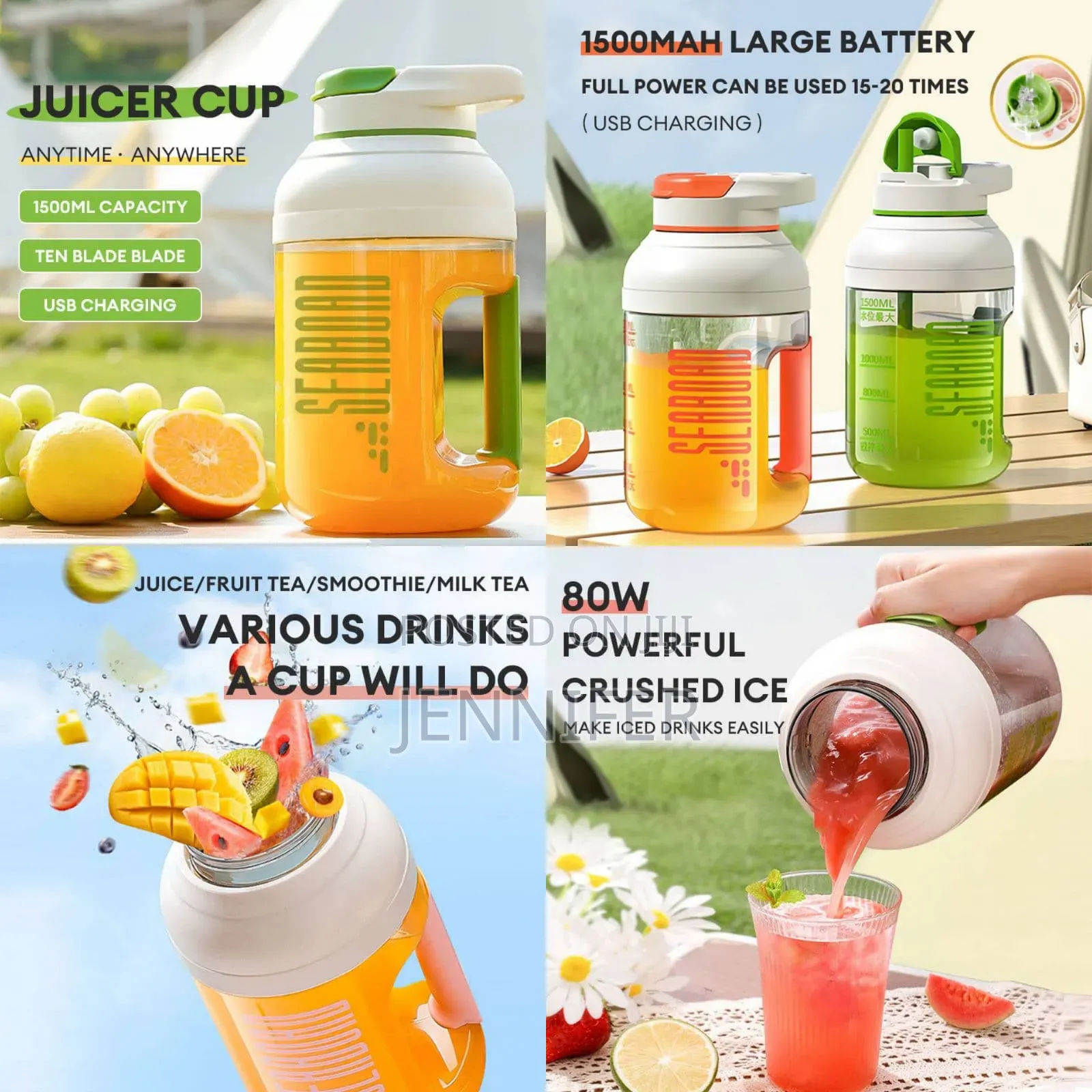 1.5 Litres Large on the Go Blender Juicer