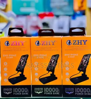 Zhy 2in1 10000mah Power Bank With Foldable Phone Holder