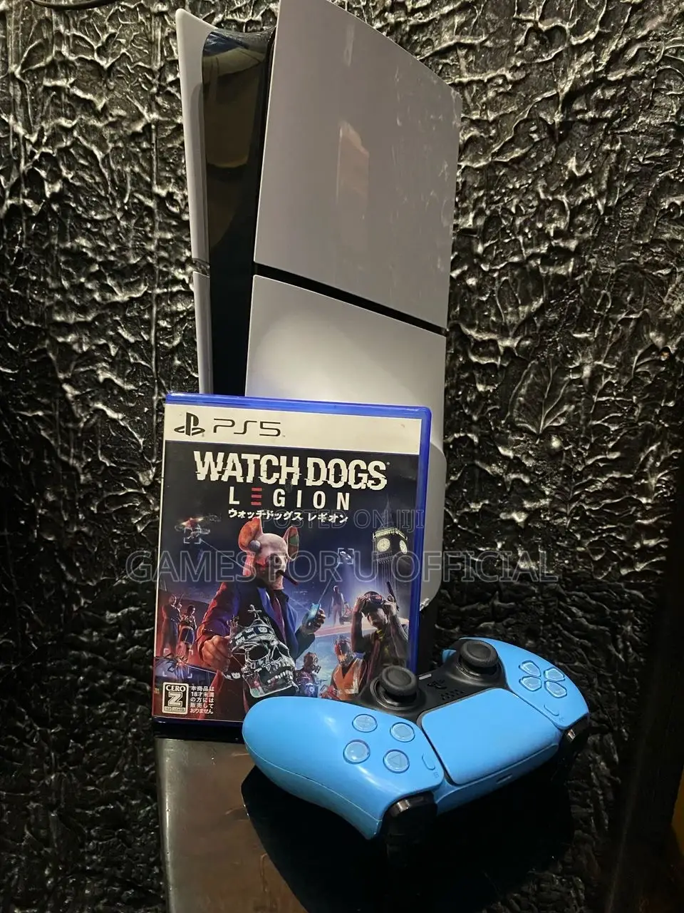 Ps5 Slim Disc Version Console 1 Blue Pad 1 Game