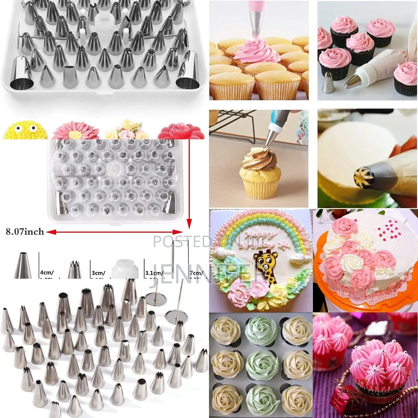 53pcs Universal Fit Stainless Steel Cake Decorating Nozzles