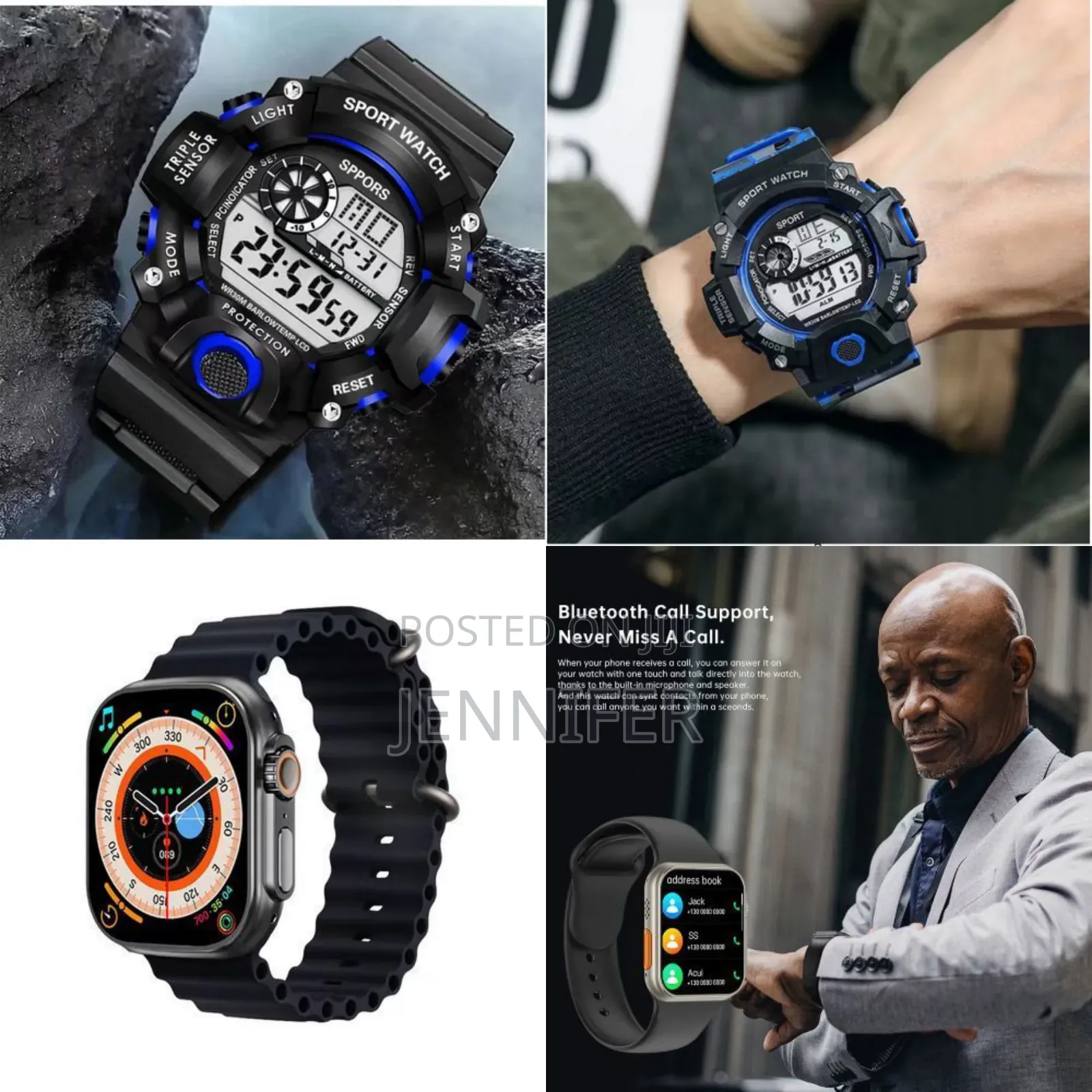 G-Shock Waterproof Chrgonomic Alarm Watch