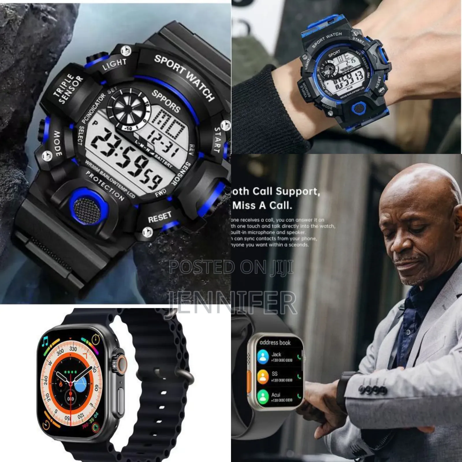 G-Shock Waterproof Chrgonomic Alarm Watch