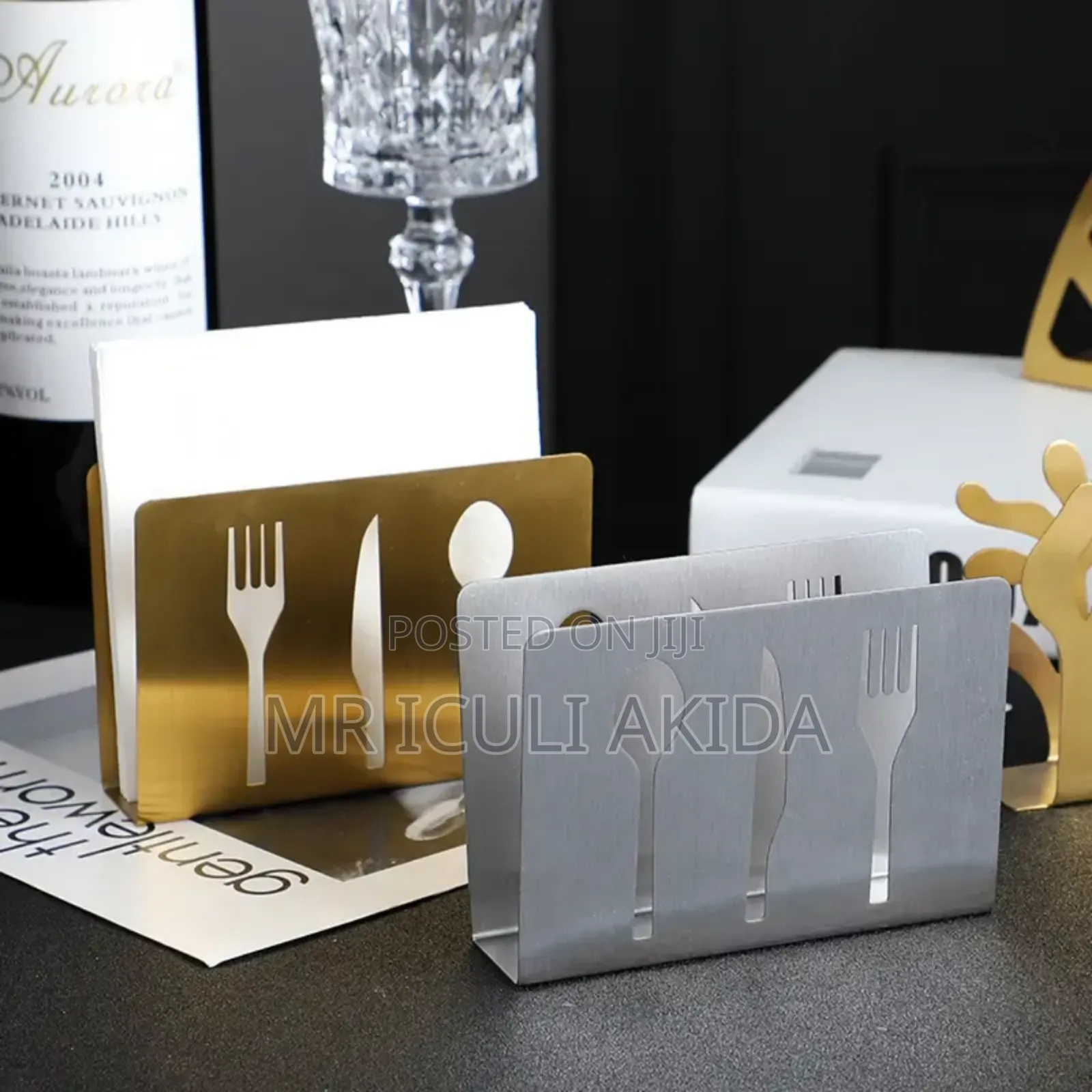 Stainless Steel Tabletop Paper Towel Tissue Holder