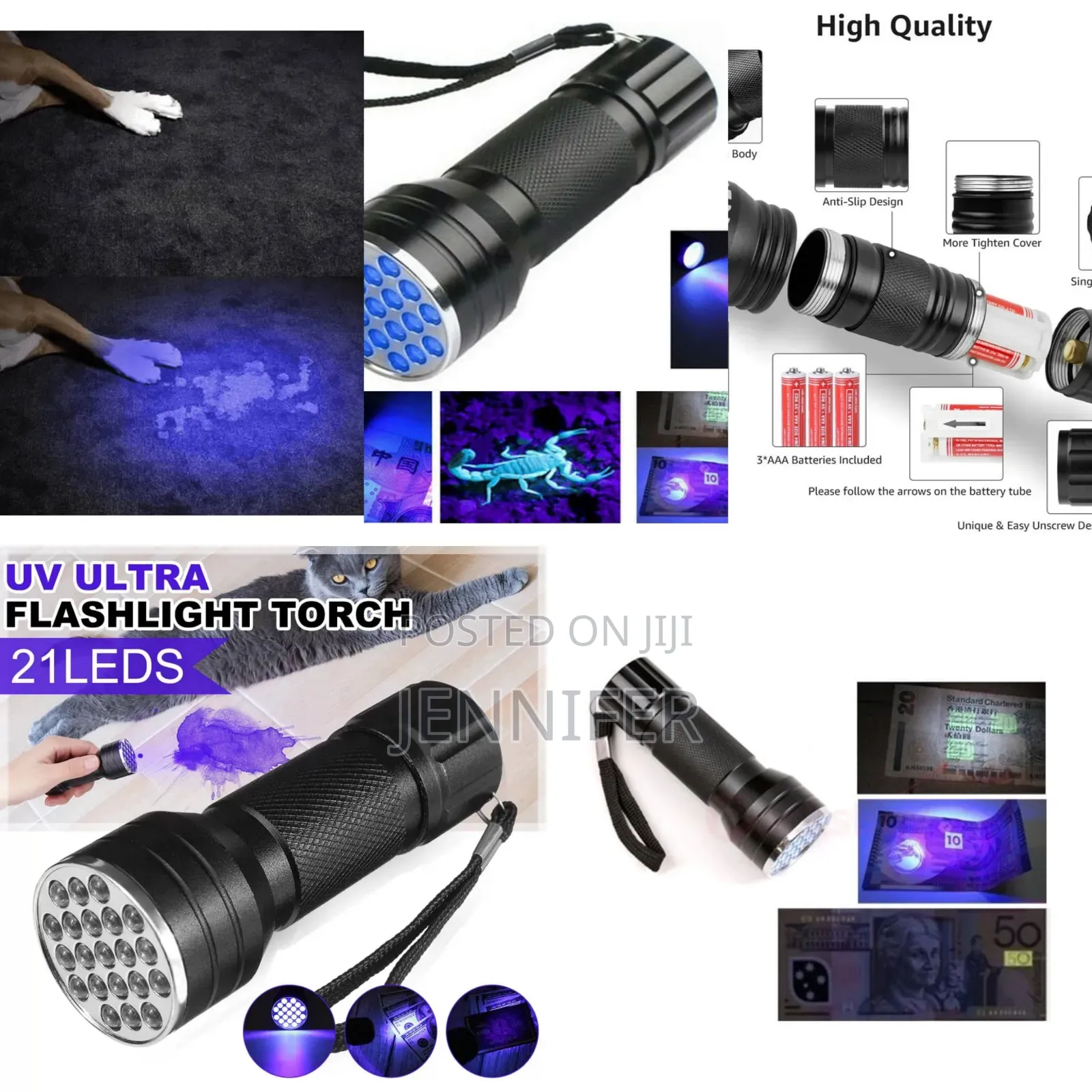 On the Go Battery Powered Fake Money Detector Torch