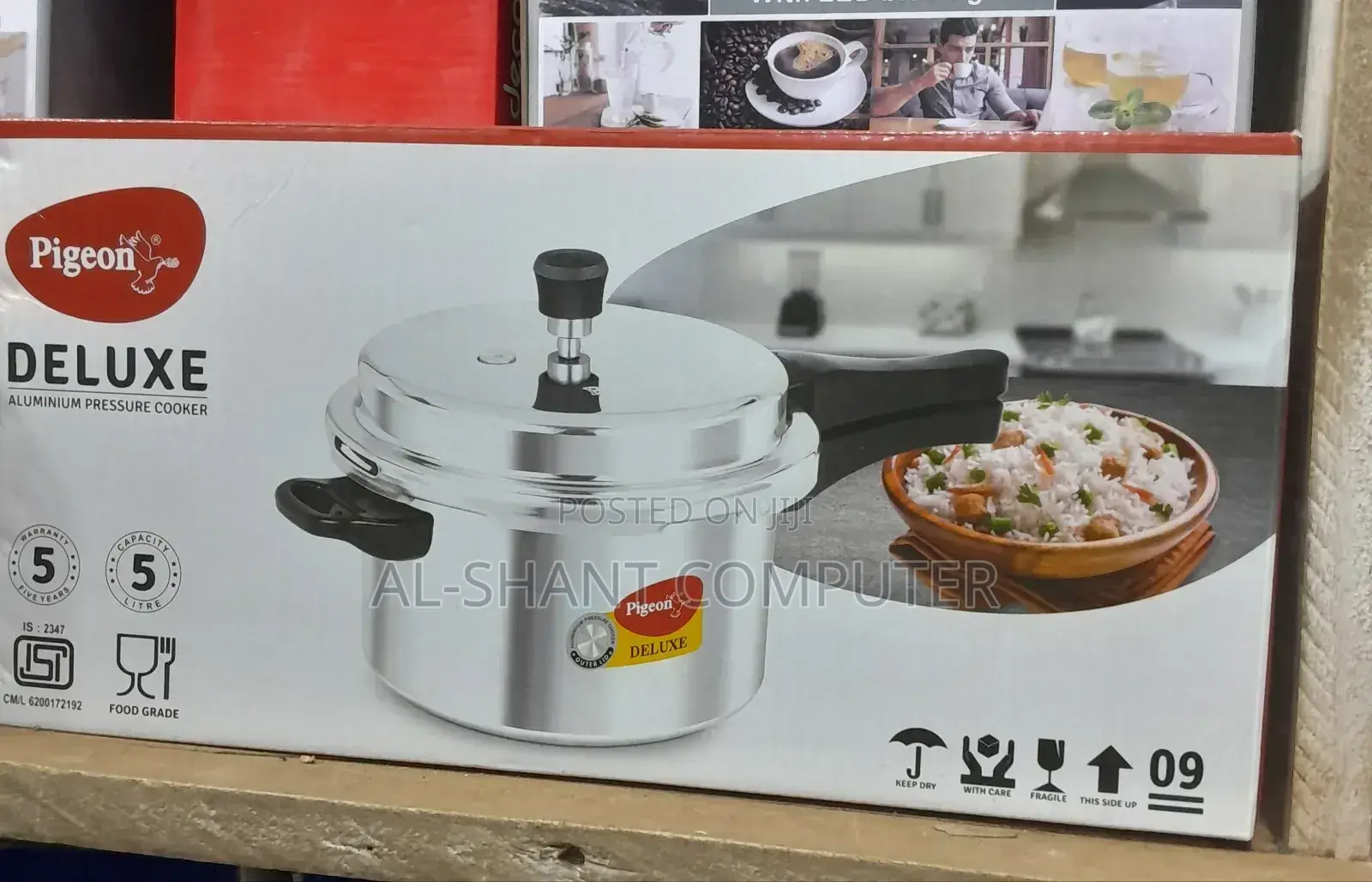 Deluxe 5l Aluminium Pressure Cooker/Pressure Cookers