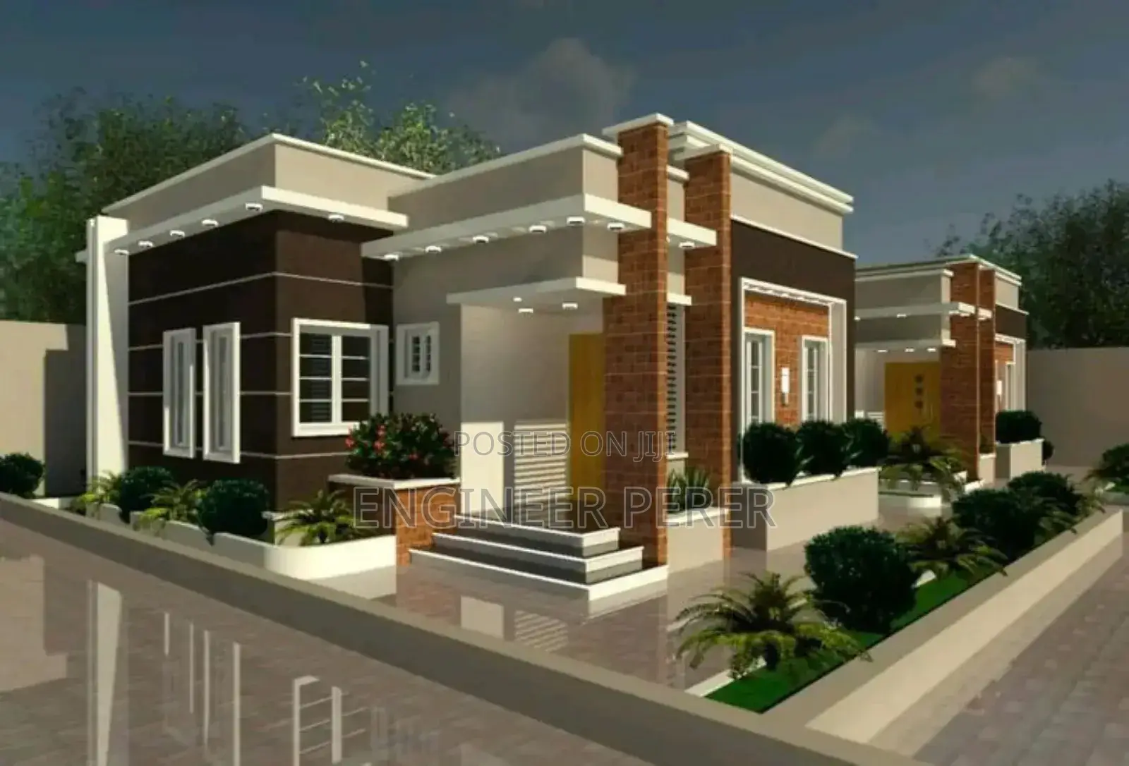 3bedrooms House Design Flat With Flat Roof