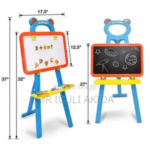 Kids Double Side Magnetic Erasabl Standing Art Drawing Board