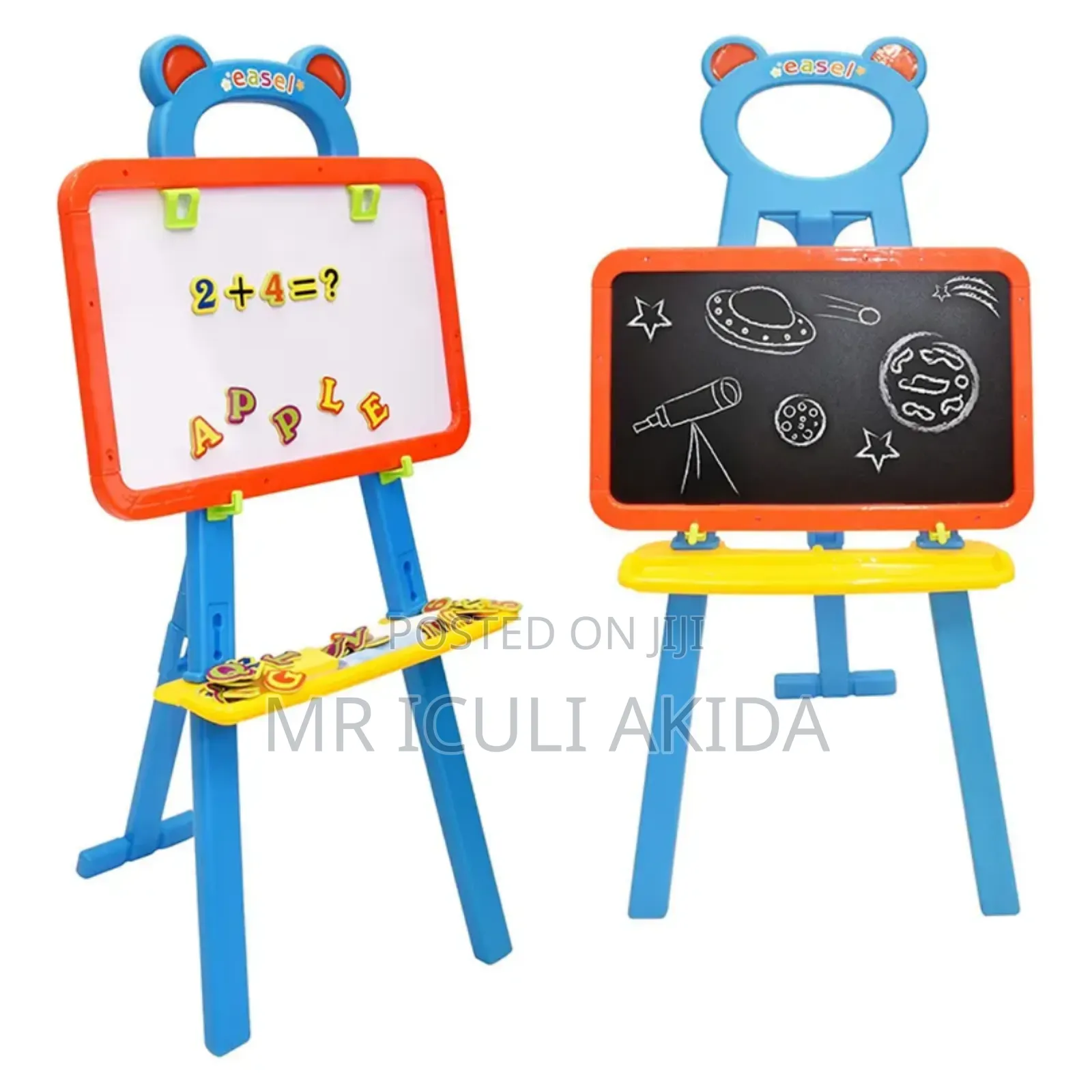 Kids Double Side Magnetic Erasabl Standing Art Drawing Board