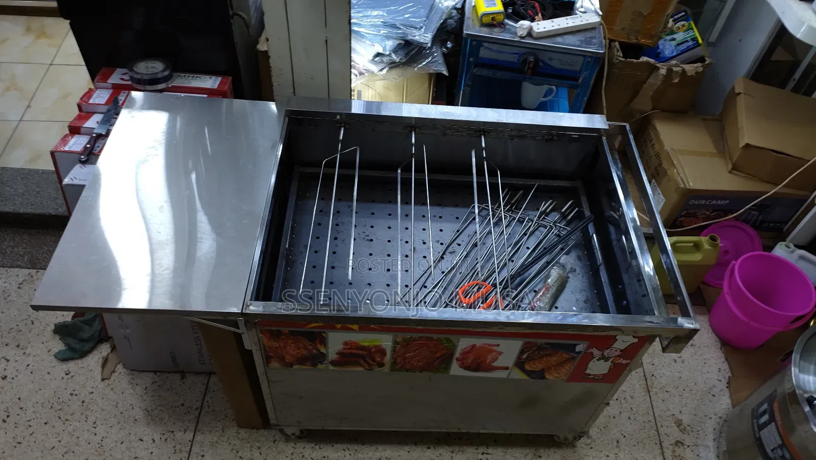 Commercial Electric Chicken Roaster - Rotary Yakitori Grill