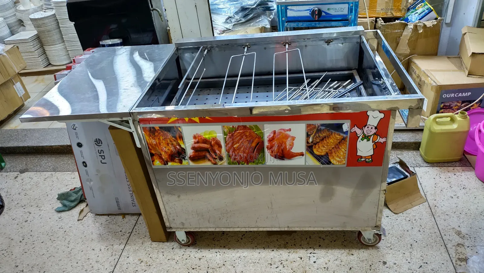 Commercial Electric Chicken Roaster - Rotary Yakitori Grill