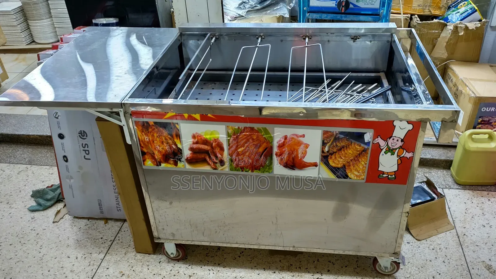Commercial Electric Chicken Roaster - Rotary Yakitori Grill