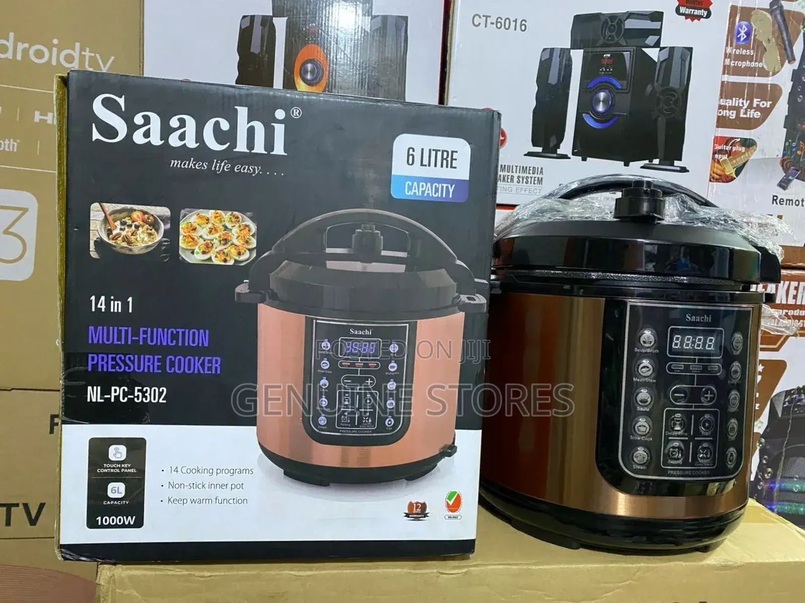 6 Litres Saachi Pressure Cooker of 14 Programs.
