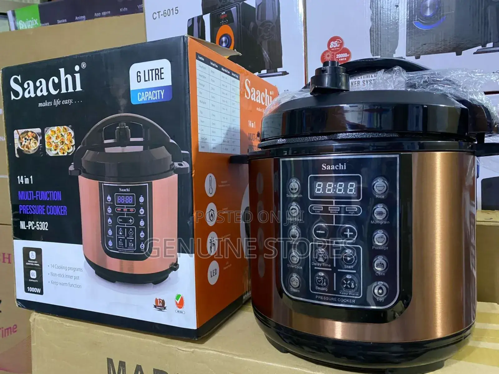 6 Litres Saachi Pressure Cooker of 14 Programs.