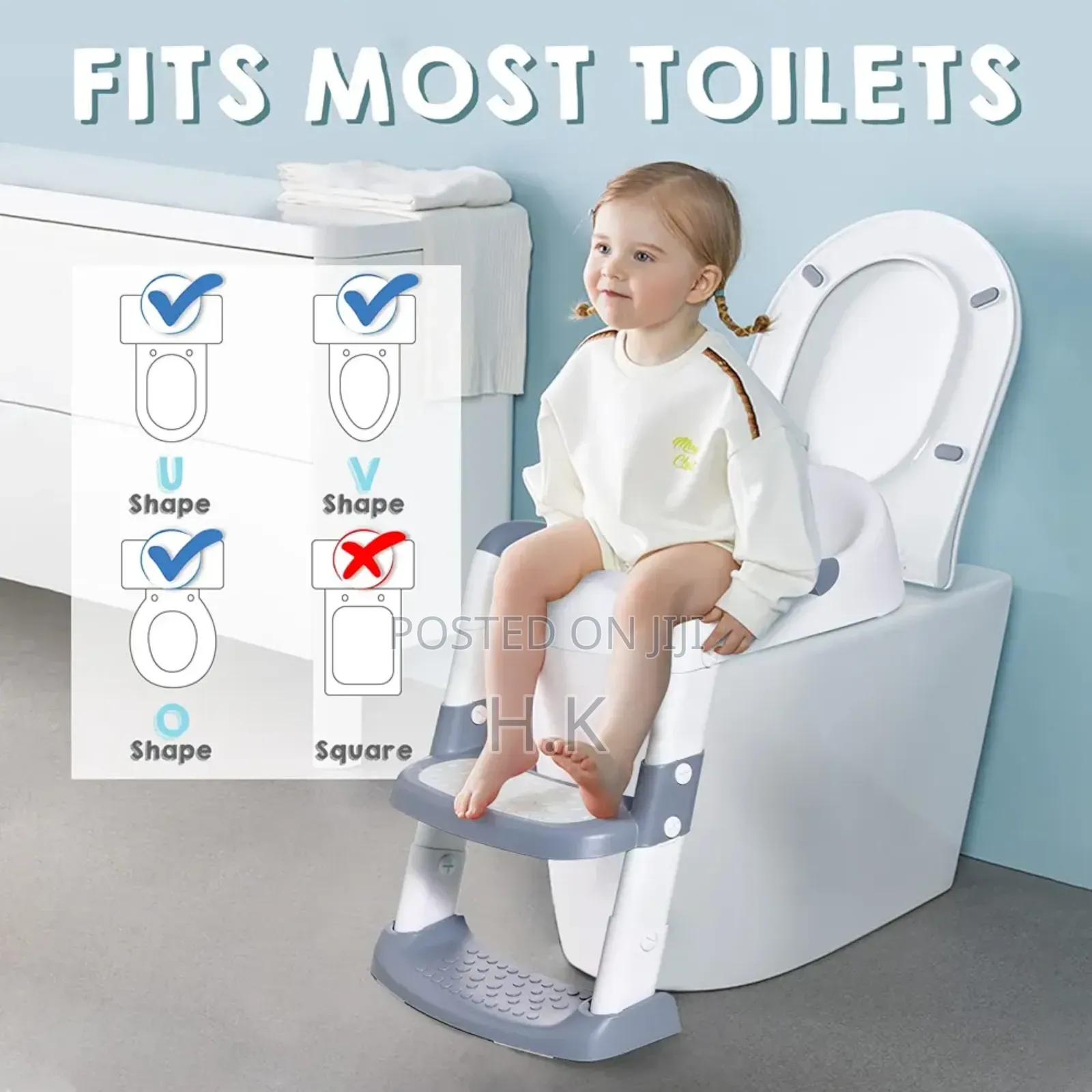 Toilet Training Seat With A Step Stool Ladder For Children.