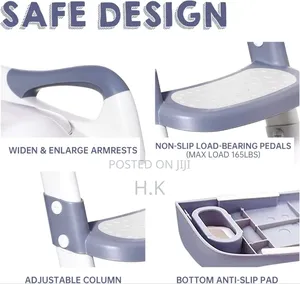 Toilet Training Seat With A Step Stool Ladder For Children.