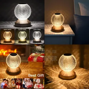Dimming Rechargeable Crystal Ball Table Lamp