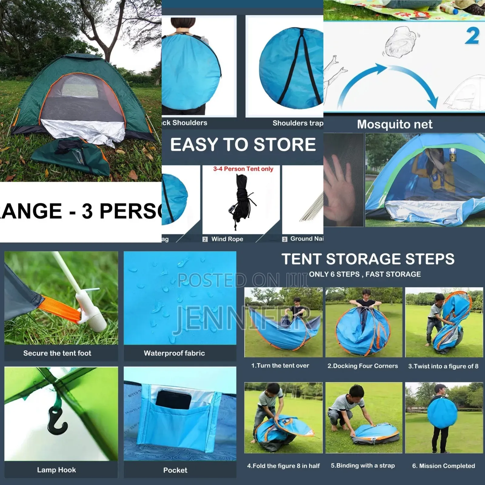 3. People Automatic All-Weather Camping Green