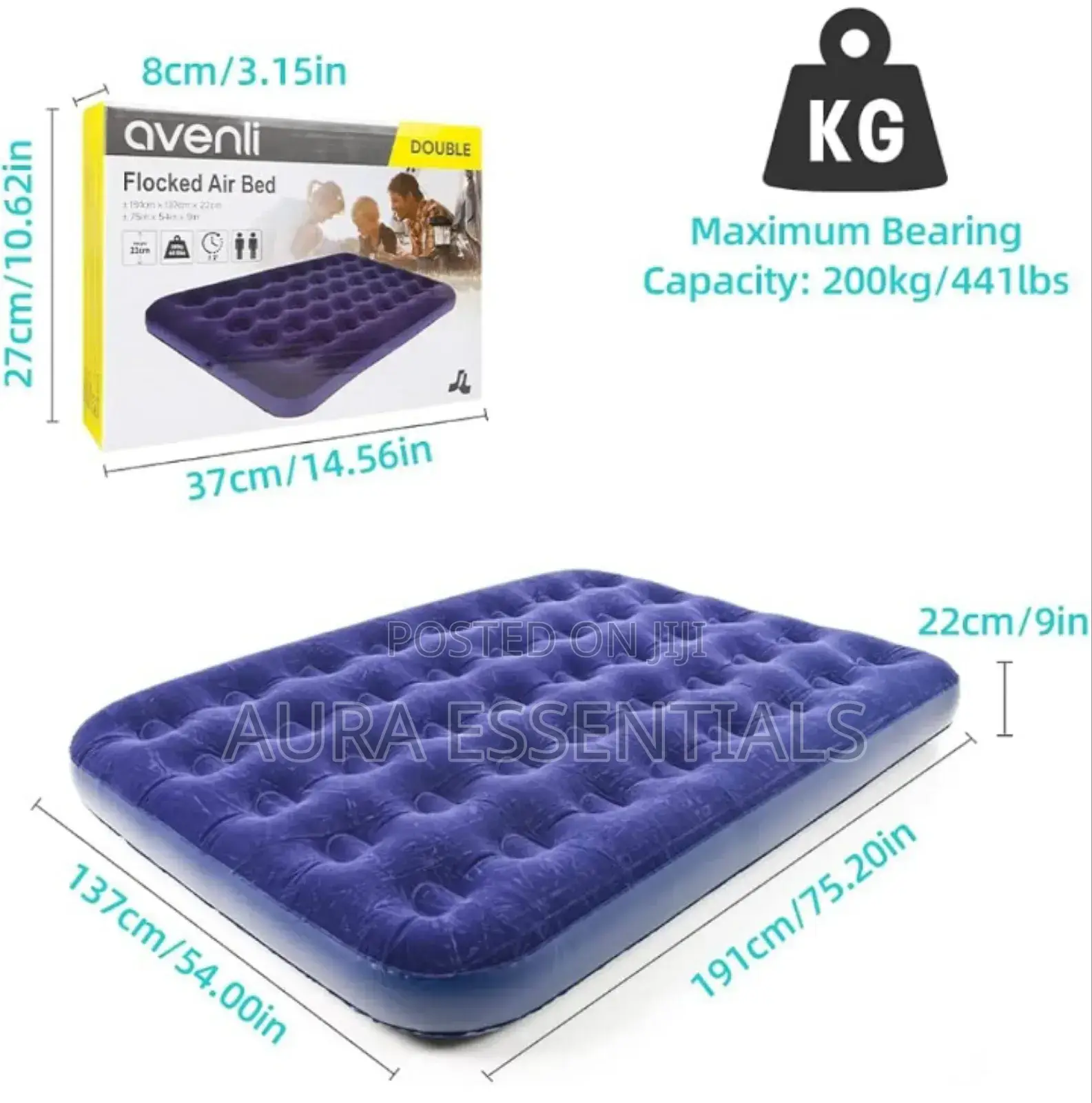 Avenli Double Size 4by6 Air Inflatable Matress