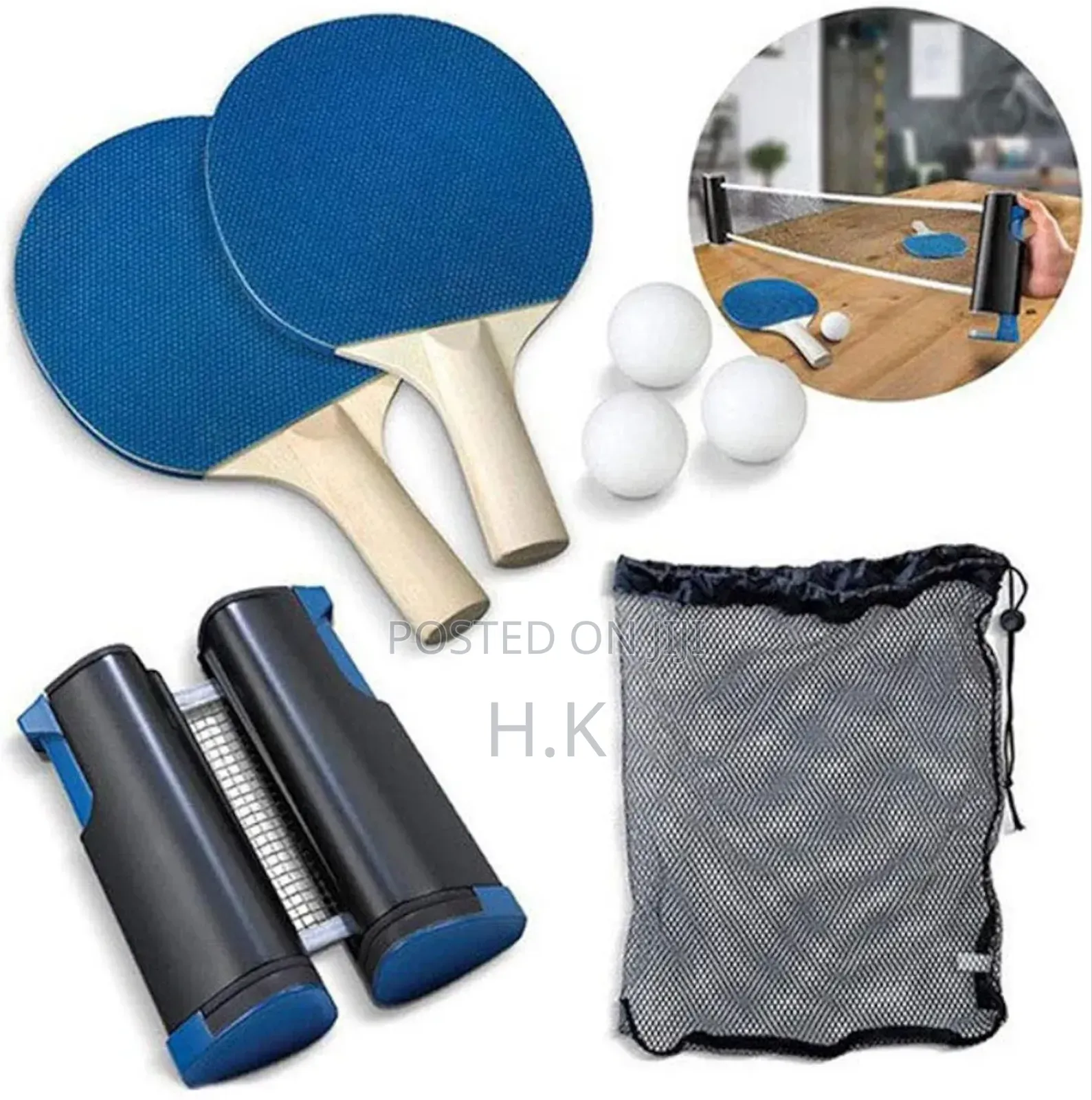 Portable and Retractable Table Tennis Set