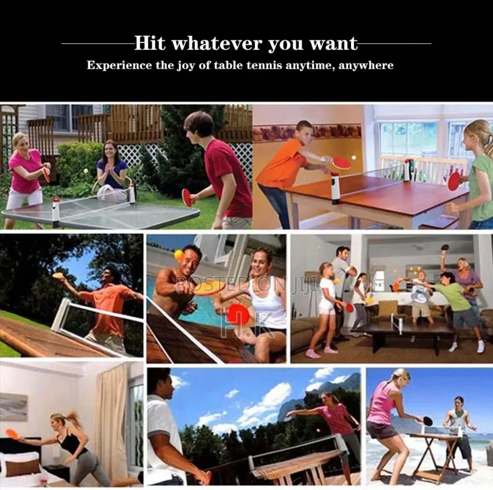Portable and Retractable Table Tennis Set