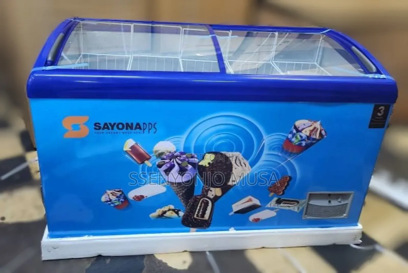 Sayona 360l Chest Freezer With Double Transparent Doors -
