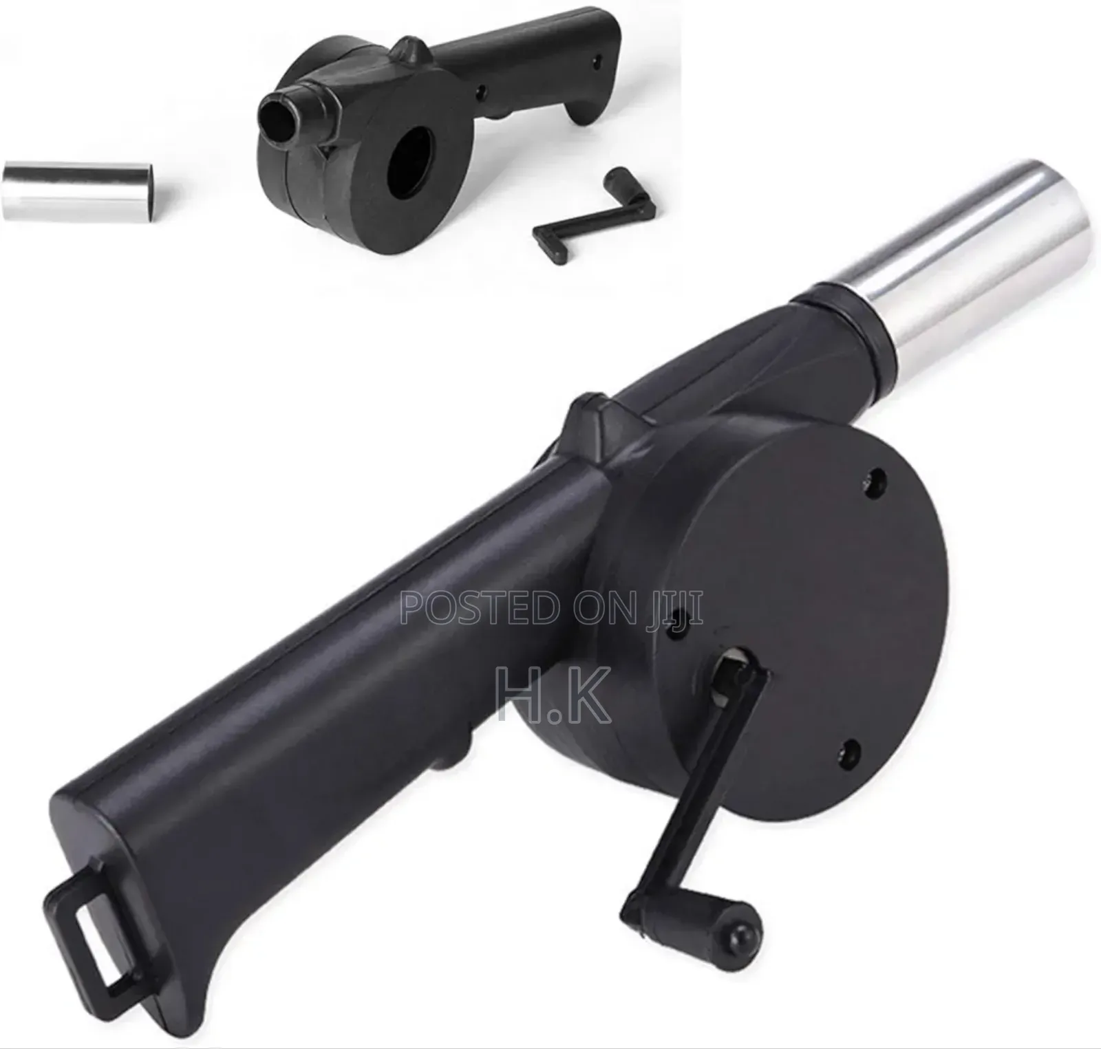 Portable Hand-Crank BBQ Cooking Fan Air Blower.