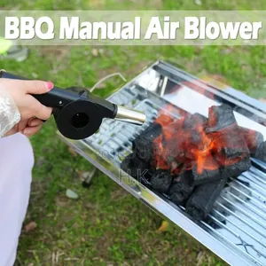 Portable Hand-Crank BBQ Cooking Fan Air Blower.