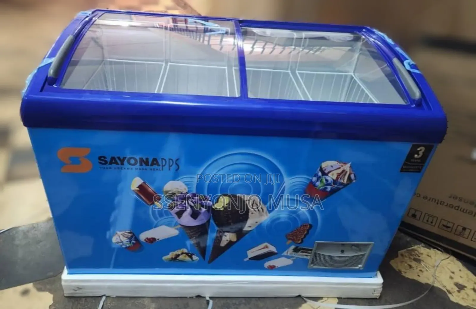 Sayona 410l Chest Freezer - Double Transparent Doors for Ice