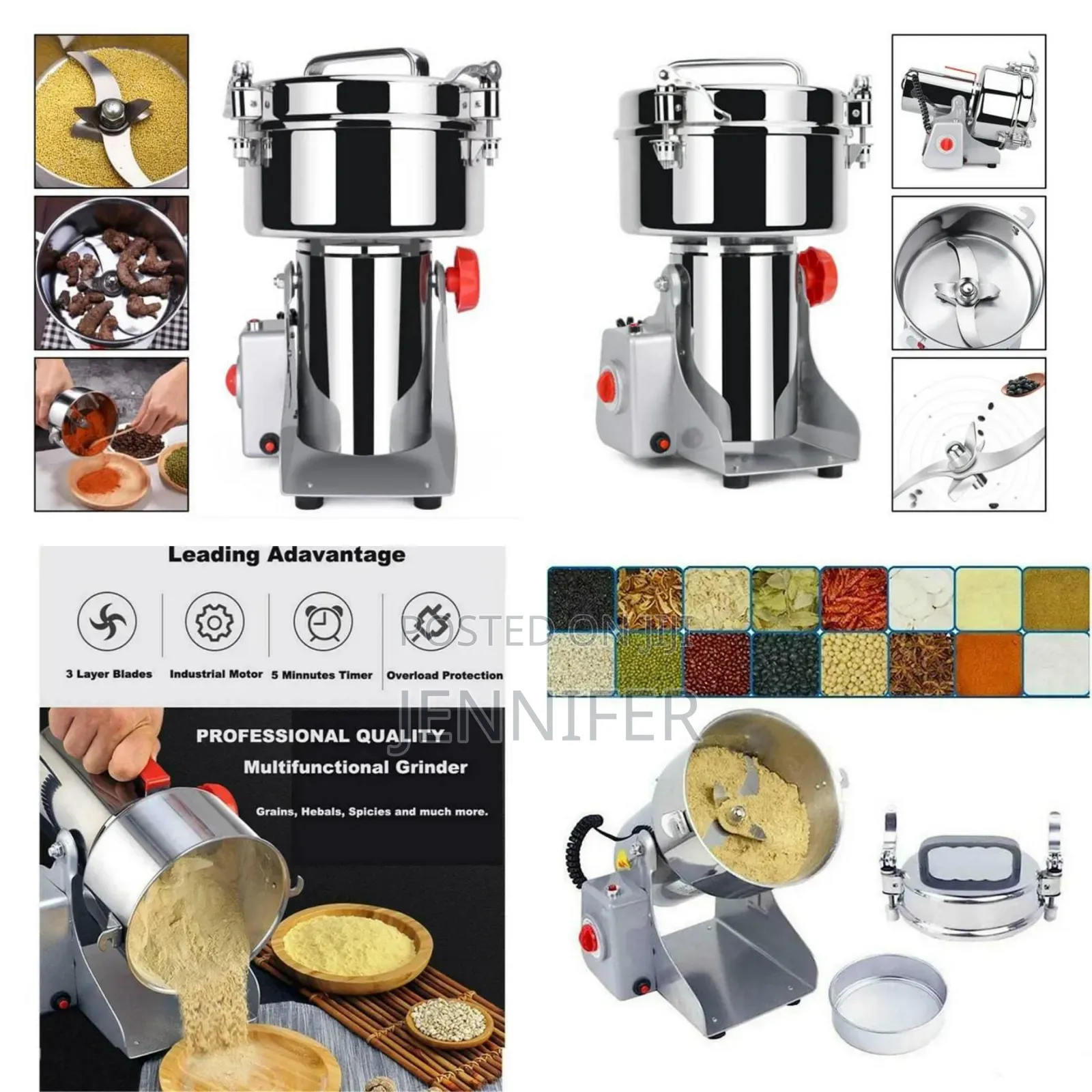 2kg Powerful Electric Powder Grinder