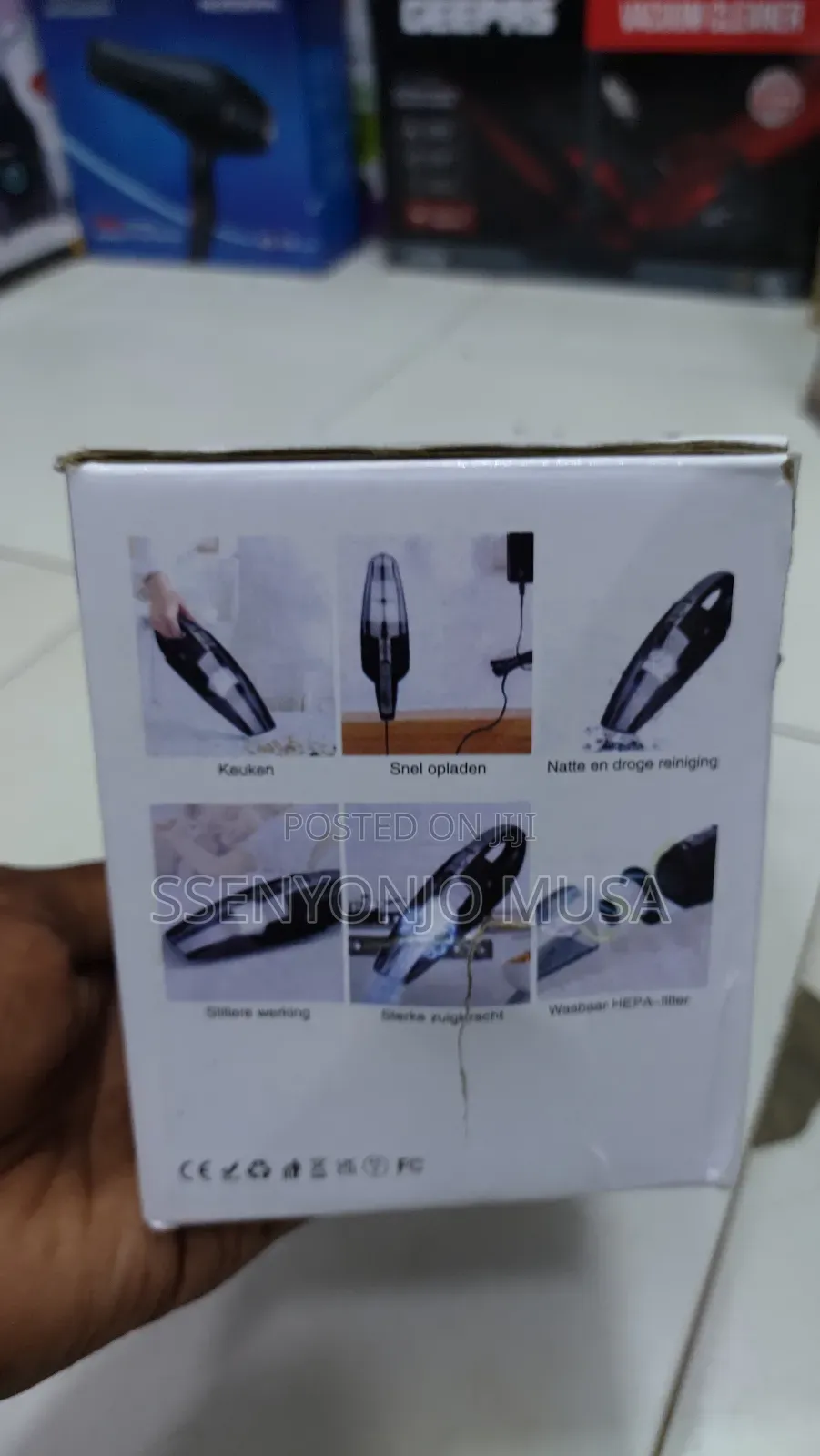 Mini Cordless Handheld Vacuum Cleaner - 120w 3200pa Suction.