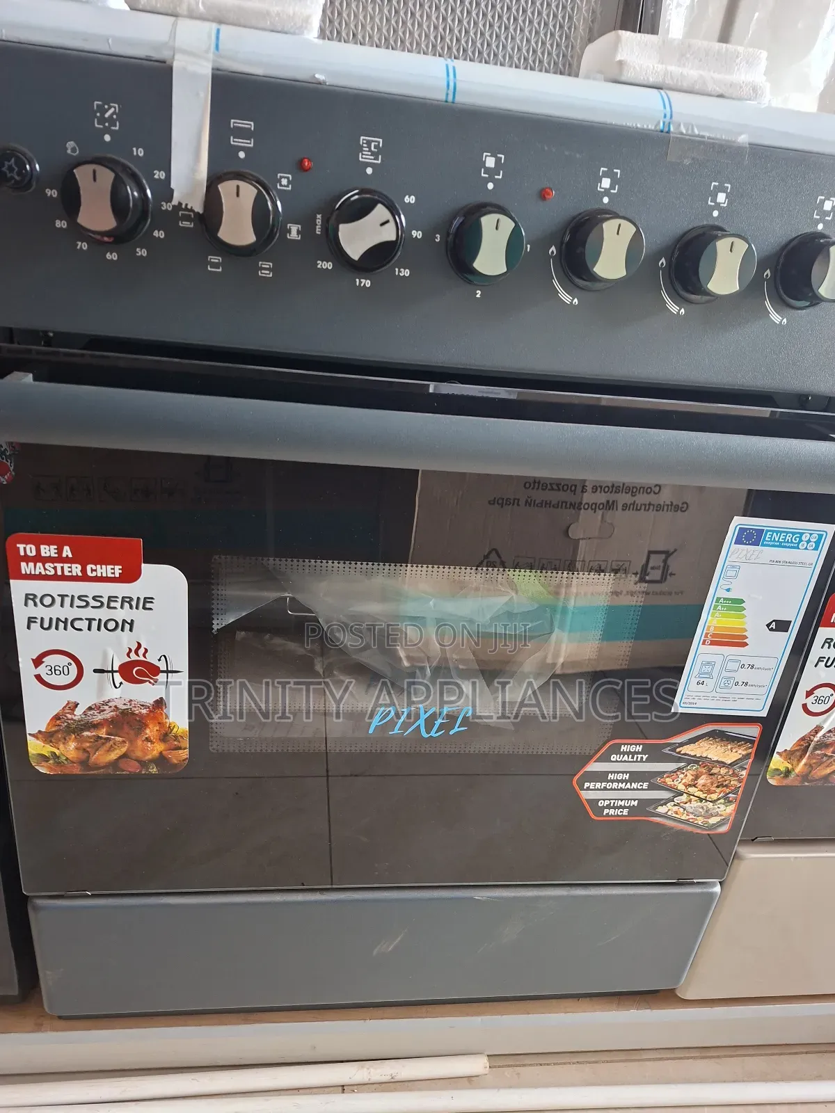 Pixel 60x60cm 3 Gas + 1 Electric Cooker With Electric Oven