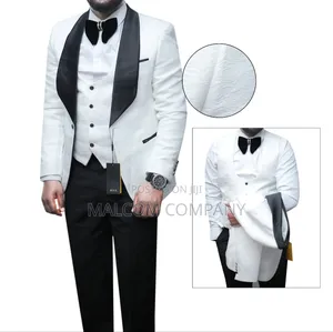 Photo - Men Wedding Suits Black and White.