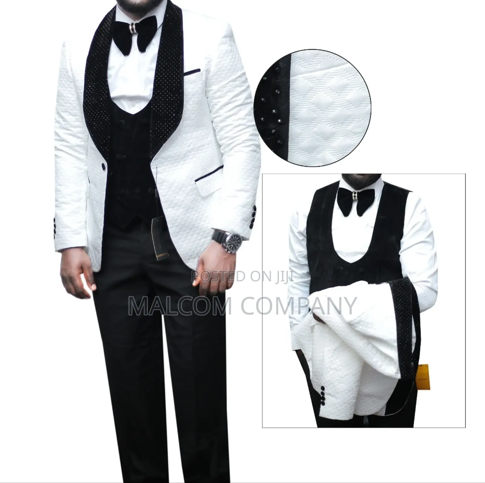 Men Wedding Suits Black and White.