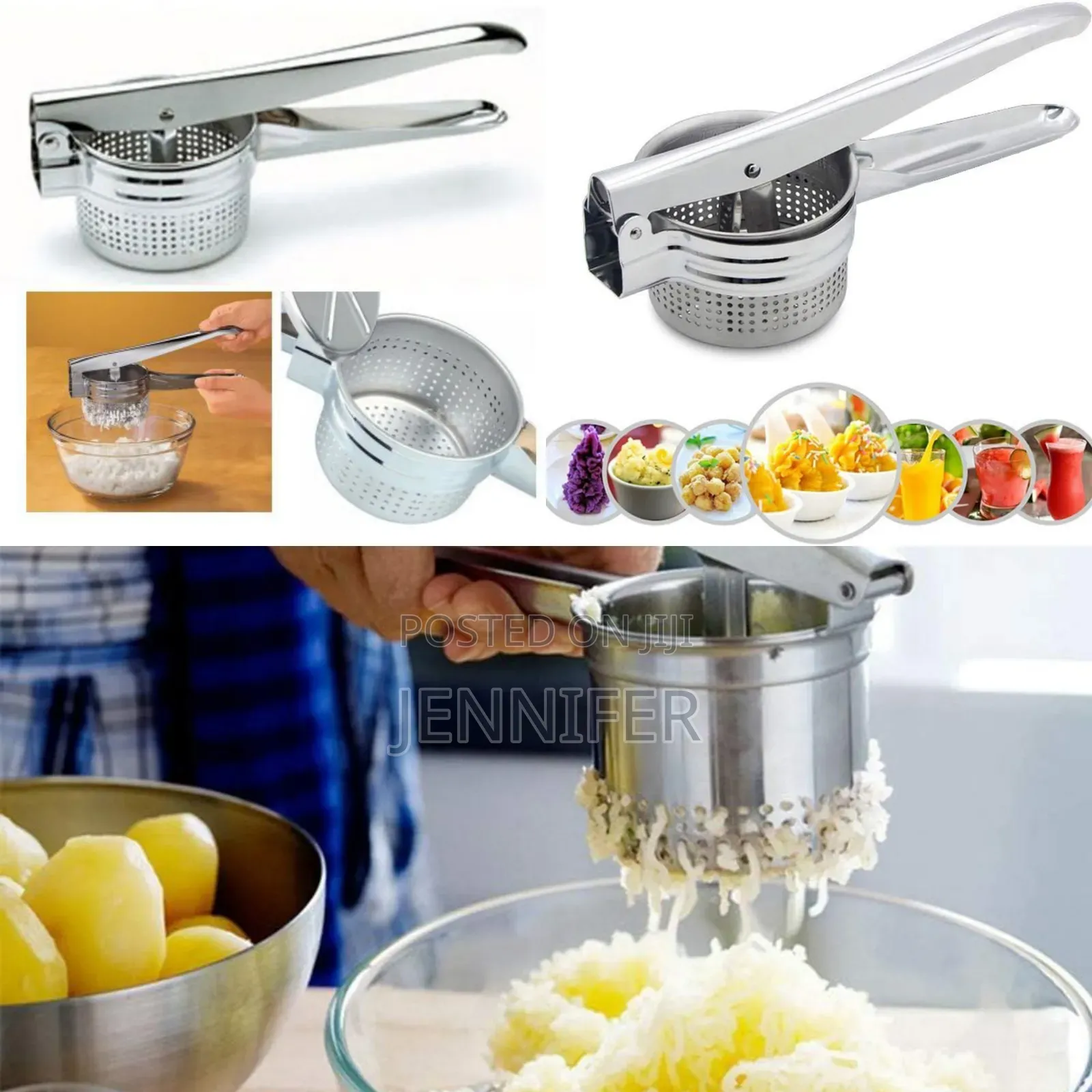 Stainless Steel Handy Potatoes and Vegetables Smasher