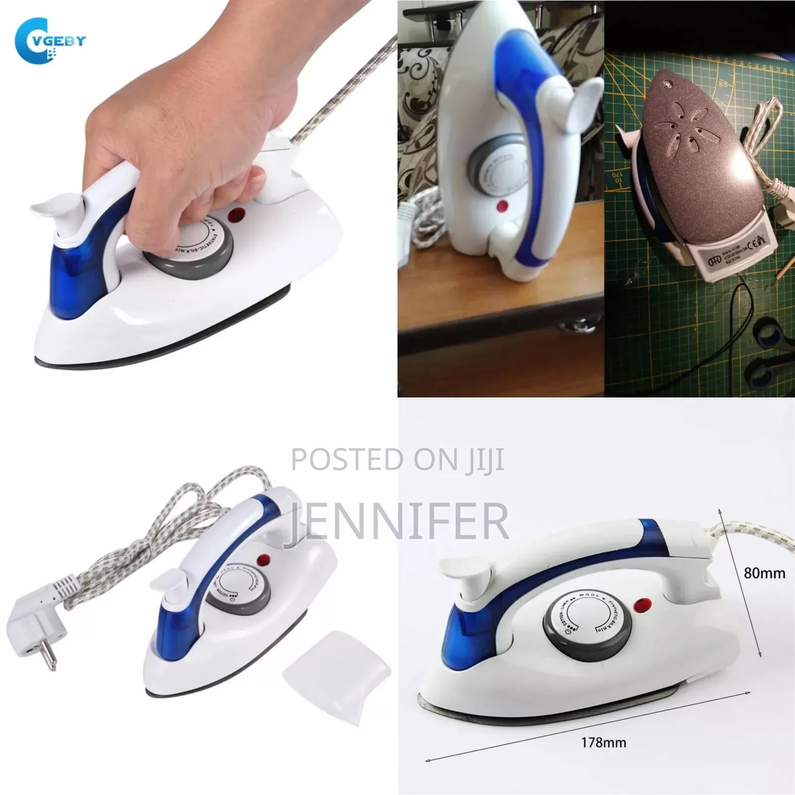 Foldable Pocket Travel Mini Steam Iron