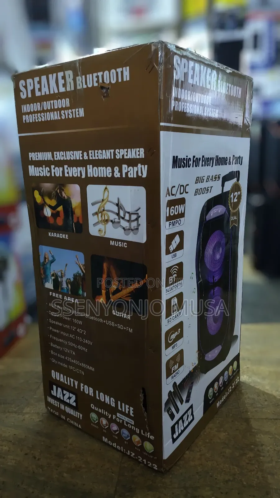 Jazz Jz-2122 Bluetooth Speaker - 160w Powerful Sound System