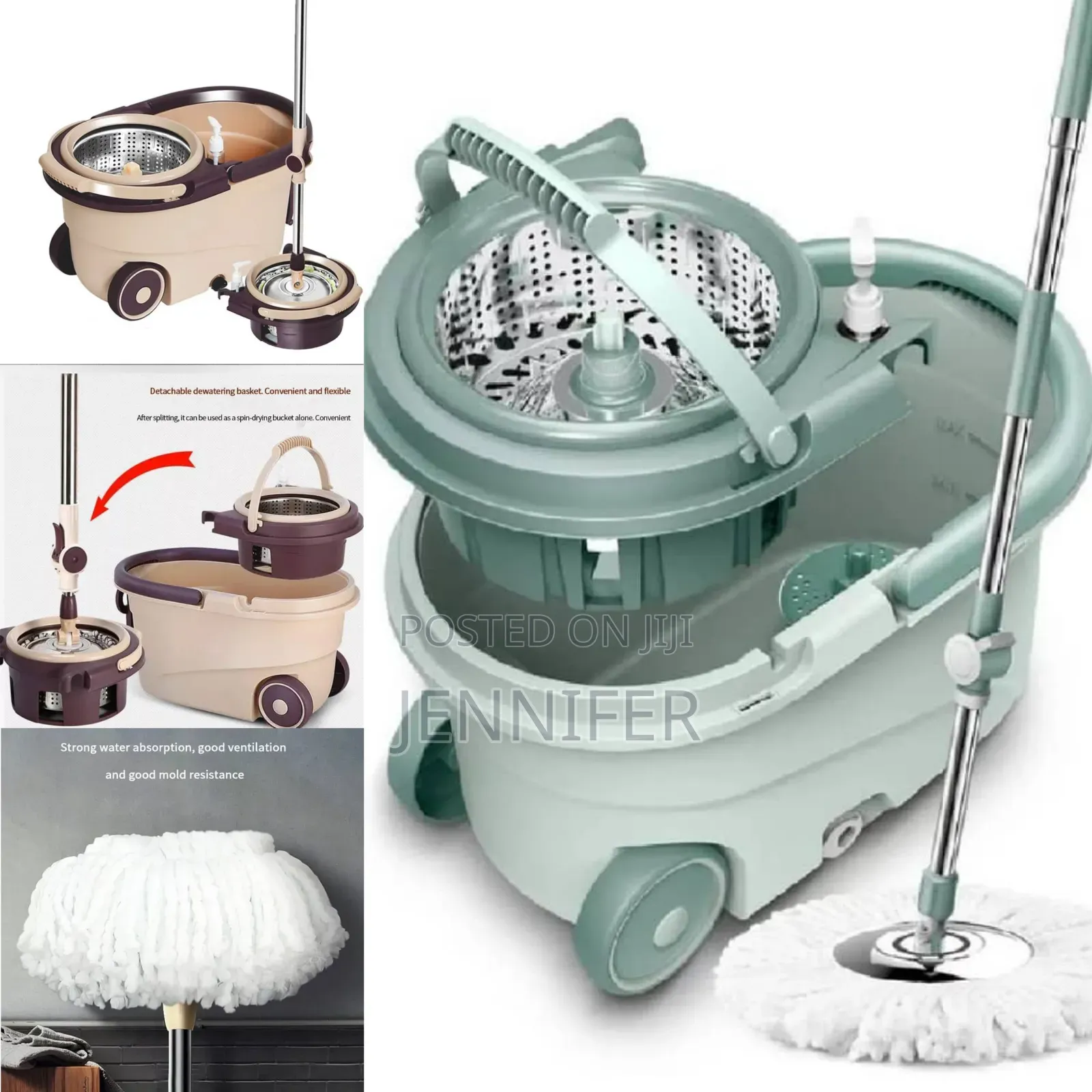 360 Spinning Spin Mopper Brown-Blue