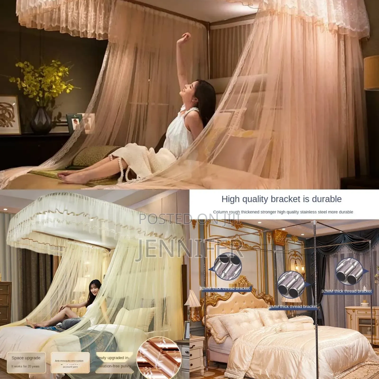 2-Stand Luxury Bed Mosquito Net