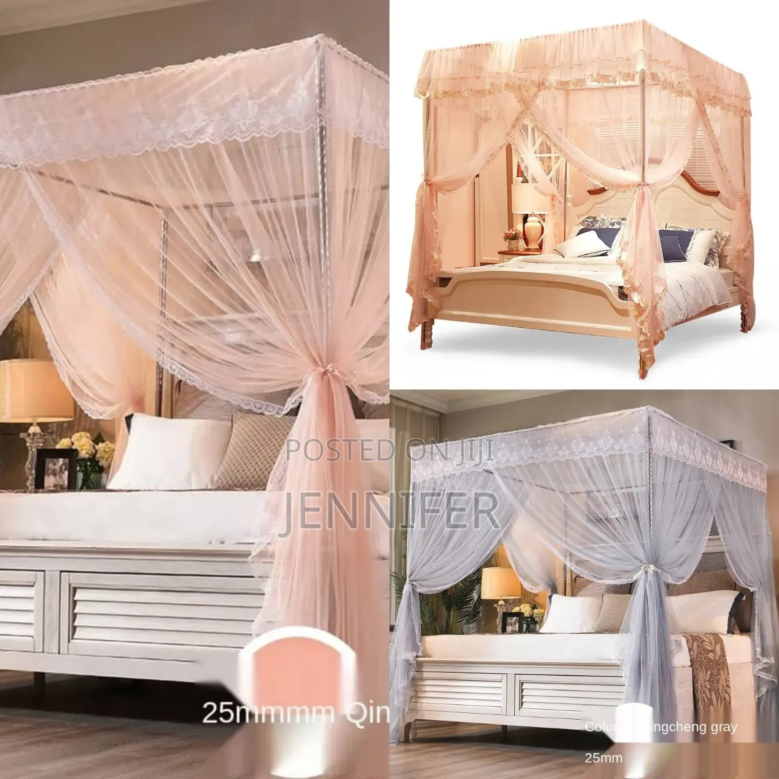 4-Stand Heavy Mosquito Net-Multi Colours