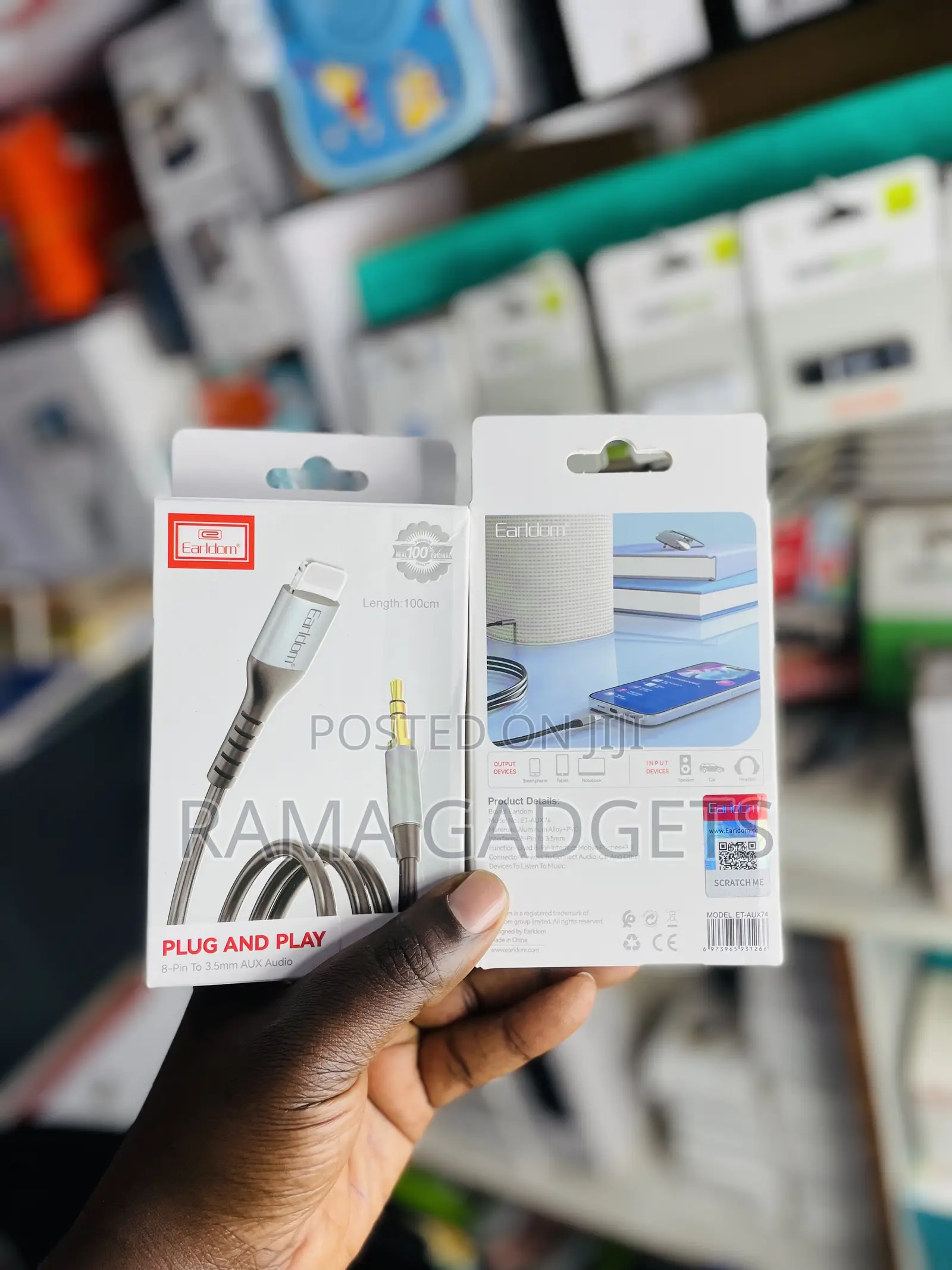 Earldom Lightning to 3.5mm Headphone Jack Aux Cable