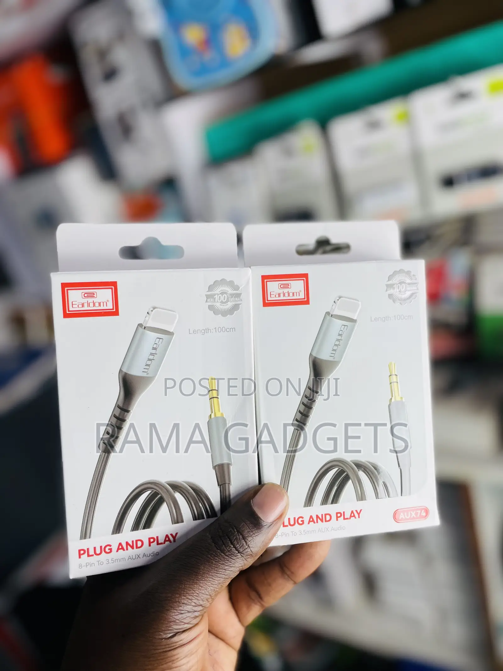 Earldom Lightning to 3.5mm Headphone Jack Aux Cable