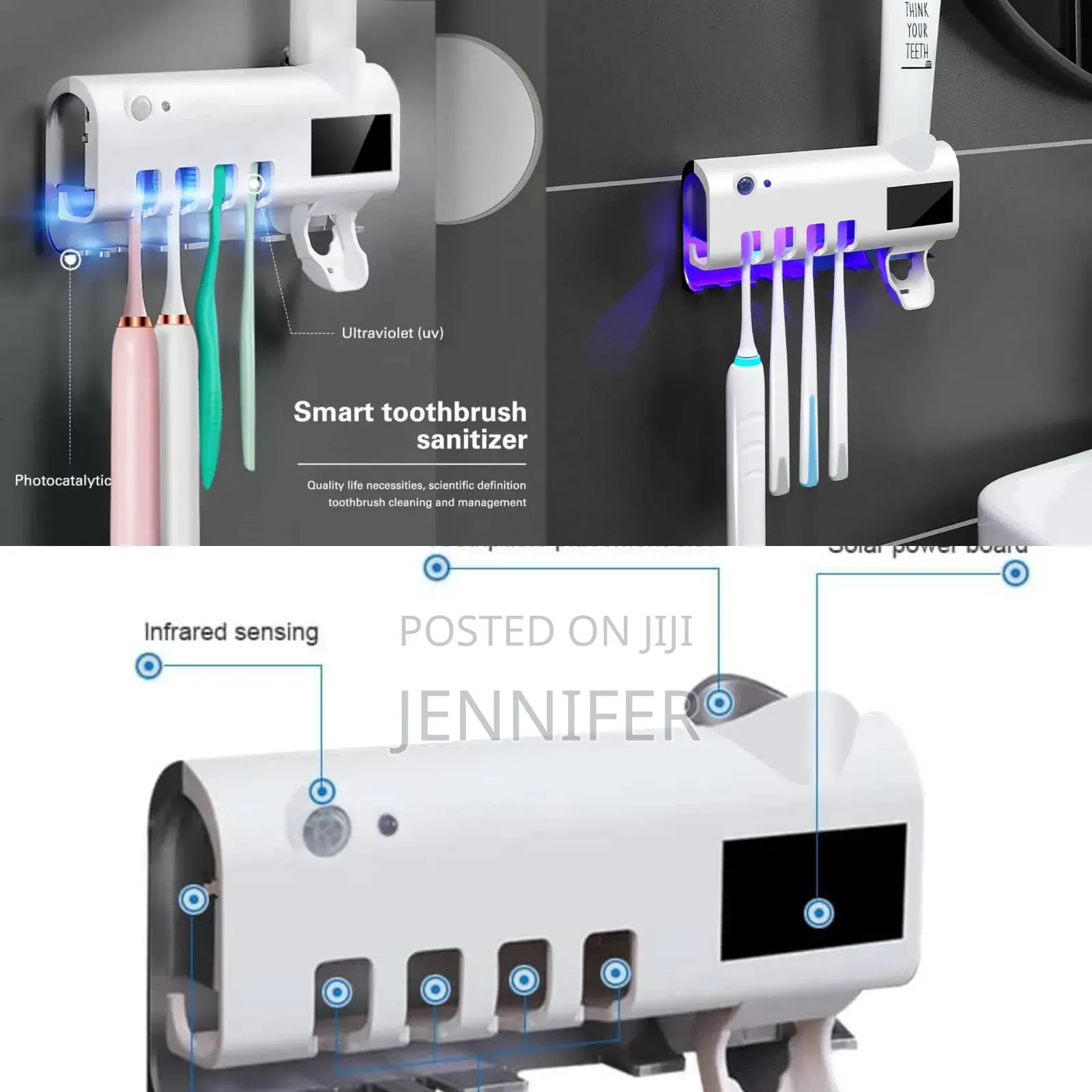 Automatic Uv Steriliser Toothbrush Holder and Dispenser