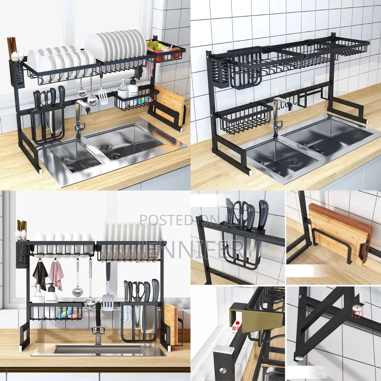 Double Sink High-Quality Dish Drying Rack