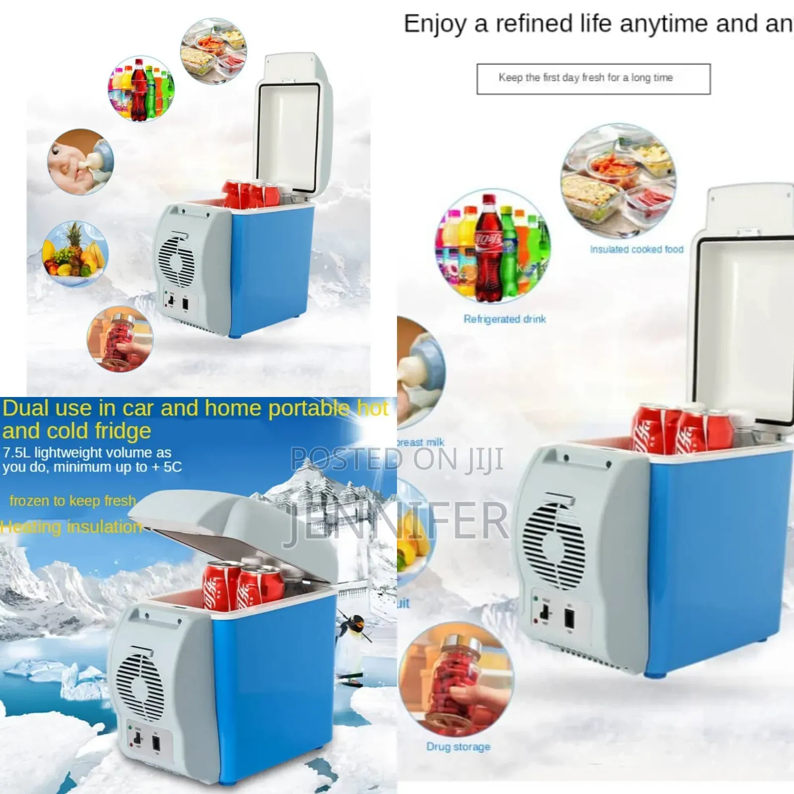 7.5l Hot and Cold Car Refrigerator