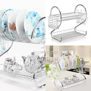2-Tier Stainless Steel Dish Drying Rack
