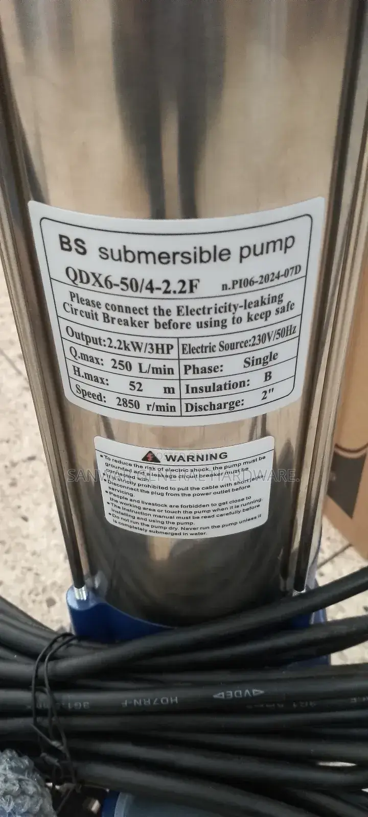 Sewage Water Pumps (52m)